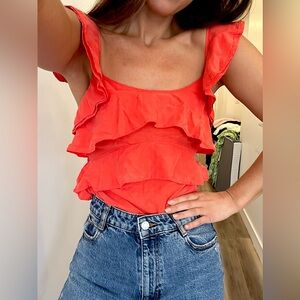 Club Monaco Silk Bow Top